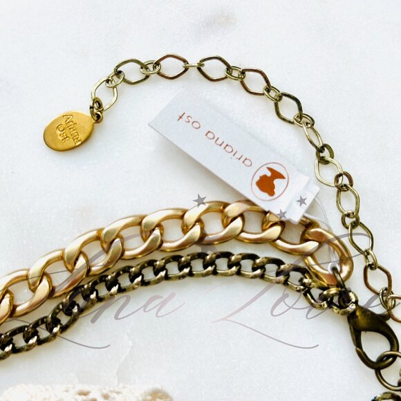 FREE PEOPLE x Ariana Ost Gold Statement Layered Charmed Necklace - EXCLUSIVE! - Picture 5 of 5